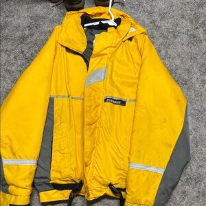Yellow and Gray Stearns Jacket with life vest size large